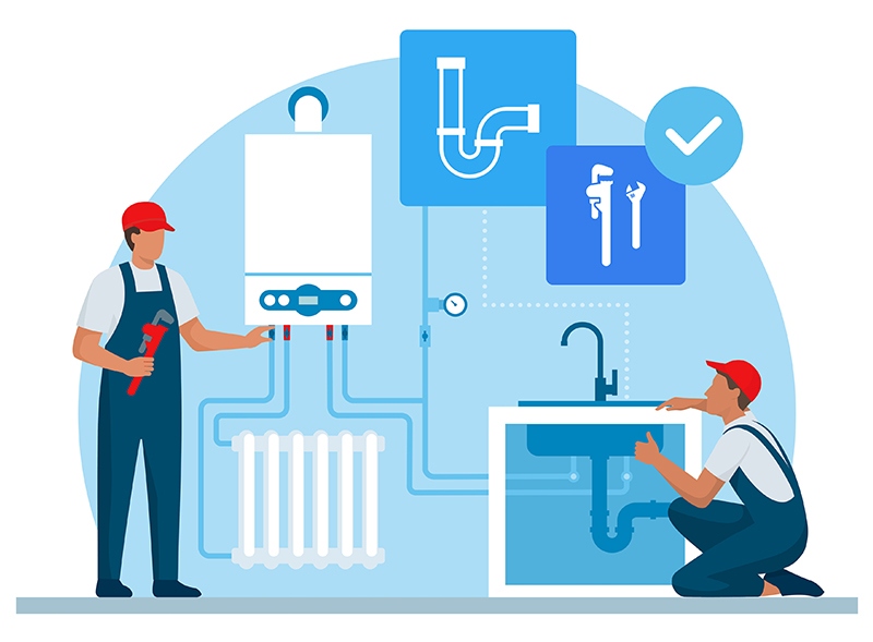 plumbing system illustration